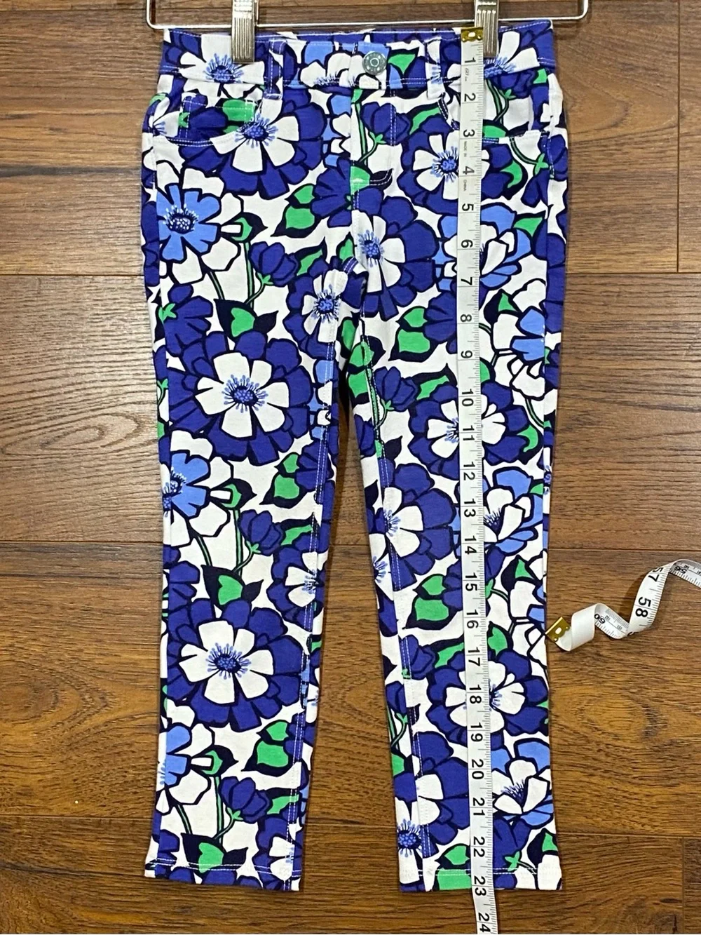 Gymboree Girls ‘Spring Prep’ Blue, Green and White Floral Pant Set Size 5/6